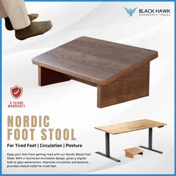 Nordic Office Footrest Solid Wood Foot Rest Under Desk Anti