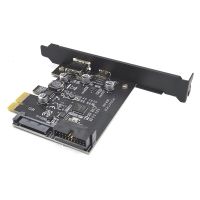 USB 3.1อะแดปเตอร์การ์ด PCI Express USB3.1ชนิด C 19pin USB ด้านหน้า3.0 PCI-E คอนโทรลเลอร์ PCIE แปลง X1ขยายตัวเพิ่มในการ์ดเครือข่าย USB ตัวแปลงเครือข่าย USB