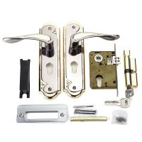 ห้องนอน Lever Latch Security ชุดล็อคประตู Universal Mortise Aluminium Alloy Hardware Home Privacy With Handle Durable Rust Proof