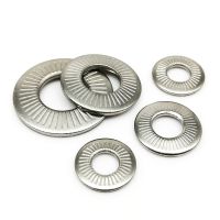 2/5/10/25/50pcs M3 M4 M5 M6 M8 M10 M12 M16 NFE25-511 304 Stainless Steel Disc Spring Serrated Lock Washer Knurled Elastic Gasket Coil Springs