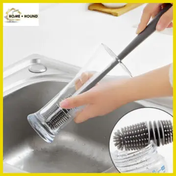 1pc Polyamide Cleaning Brush, Nordic White Crevice Cleaning Brush For  Household