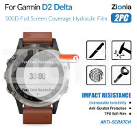 Zionia 2PCS HD แบบเต็มหน้าจอขอบโค้งเต็มรูปแบบฟิล์มกันรอยสำหรับ Garmin D2 Delta สมาร์ทวอทช์ HD 9H ล่องหนล่องหนที่มองไม่เห็นฟิล์มนุ่ม TPU ฟิล์มป้องกันฟิล์มป้องกันการระเบิดป้องกันรอยขีดข่วน