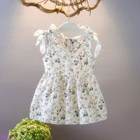 Lifetime Summer Casual Baby Girls Floral Strap Dress New Cotton Sleeveless Pageant Dress