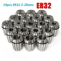 19pcs ER32 2-20mm Spring Collet Collet Chuck Set สําหรับ CNC Milling Lathe เครื่องมือ