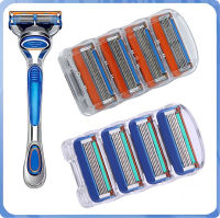 gillette ใบมีดโกน เครื่องโกนหนวดแฟชั่นManual Shaving Razor Blades 5 Layers Stainless Steel Relacement Heads Fit Gillette Fusion 5 Blades