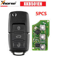 5ชิ้นล็อต Xhorse XKB501EN VVDI2สำหรับ VW B5 Universal Wire Remote Car Key 3ปุ่ม X001-01สำหรับ VVDI Mini Key Tool