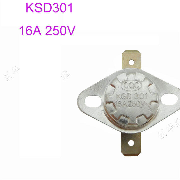 Thermostat KSD301 16A 250V 40 75 85 100 135 250C Degrees Normally ...