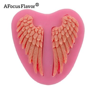 ；【‘； 1Pcs Baby Angel Wings Silicone Mold Fondant Cake Decorating Tools Sugarcraft Chocolate Candy Clay Mould Cupcake Mold