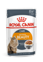 Royal Canin อาหารแมวโต ที่ต้องการดูแลผิวหนังและเส้นขน ชนิดเปียก (INTENSE BEAUTY GRAVY) 85g x 12 ซอง