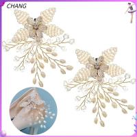 CHANG 1pair(2PCS) ส้นสูงมีส้น จี้ห้อยกระเป๋า อุปกรณ์เสริมสำหรับเจ้าสาว คลิปเงาพลอยเทียม ตกแต่งรองเท้าแต่งงาน คลิปหนีบรองเท้าลูกปัดลายดอกไม้ หัวเข็มขัดเสน่ห์