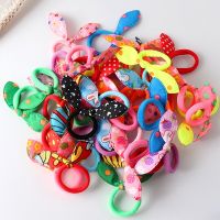 20Pcs small Rabbit ear Hair bands Girls Cute Rubber band Elastic band Baby Headwear Korean Children Hair Accessories Ornaments