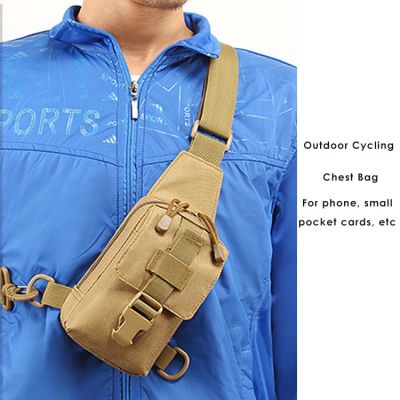 Small Tactical Shoulder Sling Bag, Military Sport Chest Bag EDC Phone Molle Pack Daypack for Cycling Runging Hiking
