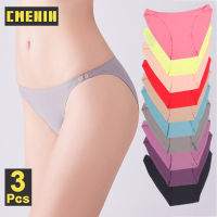 [3 ชิ้น] CMENIN ผ้าไหมเซ็กซี่ผู้หญิง Thongs G String กางเกงไม่มีรอยต่อต่ำเอวสุภาพสตรี T-back ชุดชั้นในสบายสำหรับหญิงชุดชั้นใน P0117