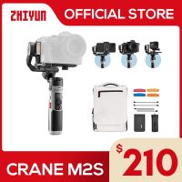 Zhiyun Official M2S กล้องมิเรอร์เลส3แกน,เครื่องกันสั่นแบบมือถือกันสั่นสำหรับ Sony Canon Action กล้องคอมแพค Iphone 14