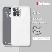 NIWINEE เคสโทรศัพท์โปร่งใสป้องกันกล้องสำหรับ iPhone 15 14 13 12 11 Pro Max XS XR X 8 7 6 Plus + ฝาหลังแบบใสนิ่มเคสกันกระแทกมือถือ