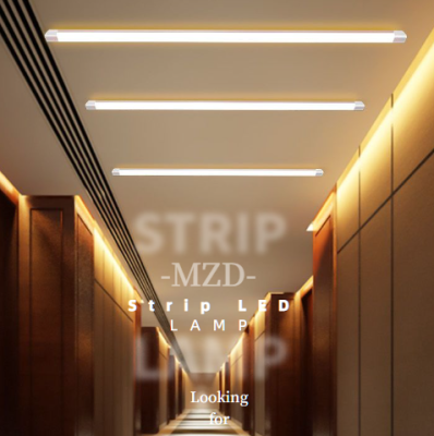 Mzd โคมไฟแถบ LED บางพิเศษป้องกันสามชั้นโคมไฟติดผนัง,แถบหลอดไฟบริสุทธิ์แสงสีขาวท่อเพดานฟลูออเรสเซนต์ส่องสว่างพิเศษสำหรับหอพักสำนักงาน