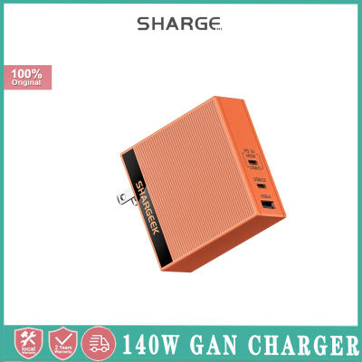 Shargeek/shargeek USB C 140W เครื่องชาร์จติดผนังหลายพอร์ตที่ชาร์จอย่างรวดเร็ว PD3.1แล็ปท็อปที่ชาร์จสำหรับไอโฟนและอีกมากมาย