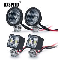 AXSPEED สปอตไลท์ไฟหน้าไฟ LED ในรถ RC 1คู่สำหรับ TRX4 TRX6 SCX10ตามแนวแกน1/10ตีนตะขาบ RC ชิ้นส่วนรถยนต์