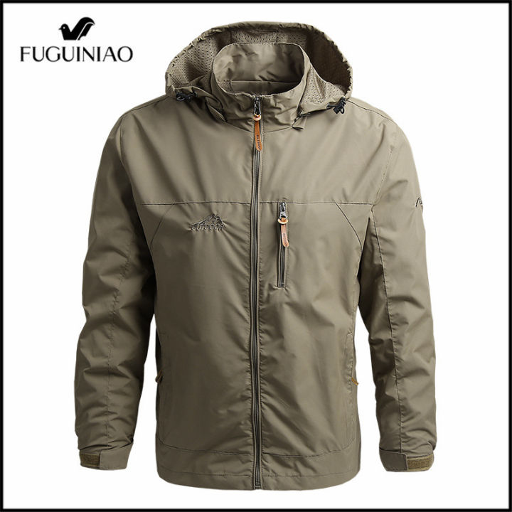 fuguiniao-คลุมด้วยผ้า-windproof-ภูเขากลางแจ้งตั้งแคมป์แจ็คเก็ตแฟชั่นปีนหน้าผาระบายอากาศ