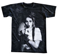 Madonna เสื้อยืด แขนสั้น เสื้อวง นักร้อง คอกลม สกรีนลาย ผู้ชาย ผู้หญิง ย้อนยุค เสื้อยืดลําลอง พิมพ์ลายวง ร็อคเมทัล สไตล์วินเทจ
