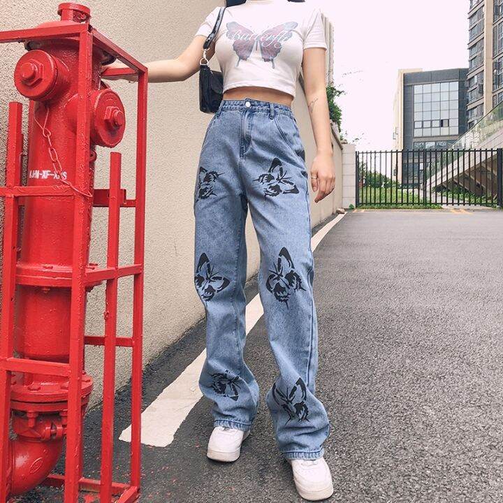 cc-womens-waisted-jeans-print-straight-wide-leg-denim-pants-baggy-loose-trousers-streetwear