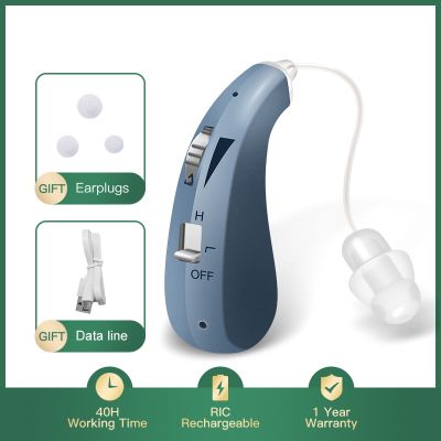 ZZOOI Rechargeable Hearing Aid Mini Sound Amplifier Digital Hearing Aids for Elderly Deaf Moderate to Severe Loss High Power audifonos
