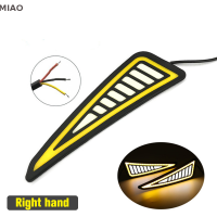 【แฟลชเซล】 รถ LED ซิลิโคนกันน้ำ DRL Strips cob LED รถยนต์ Daytime วิ่งแสงกันชนไฟแถบกลาง