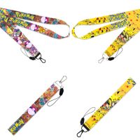 Anime Peripherals Pikachu 44cm Lanyard Keychain 22.5cm Wristbands U-disk Hand Ropes Detachable