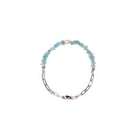 กำไลหิน Gratia: อความารีน (Aquamarine) และไข่มุก (Pearl)