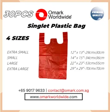Buy Red Plastic Carrier Bags  Biodegradable Carrier Bags