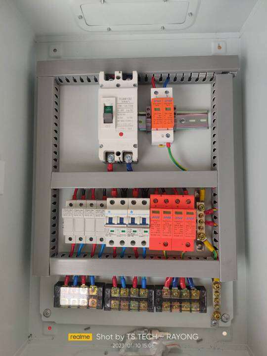 ตู้ควบคุม-solar-inverter-ระบบ-ออนกริด-ตู้เหล็ก-สำหรับ-ระบบโซล่าเซลล์-ขนาด-5-k-1-เฟส-2-สตริง-พร้อมติดตั้ง-อุปกรณ์พร้อมใช้งาน-ประกอบโดยช่างไทย