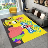 bjh✸  S-SpongeBob  Area RugCarpet Rug for Room Children Bedroom Doormat Decorkids Non-slip Floor