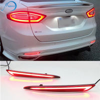 LED ด้านหลังกันชน Reflector ไฟสำหรับ Ford Mondeo Fusion 2013 2014 2015 2016 2017 2018รถแบบไดนามิกไฟเลี้ยวเบรคหมอกโคมไฟ12V