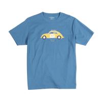SIMWOOD  Summer new Cartoon Car Print T-shirt Men 100 Cotton Letter Back Short Sleeve T shirt Plus Size Top Tees SI980799