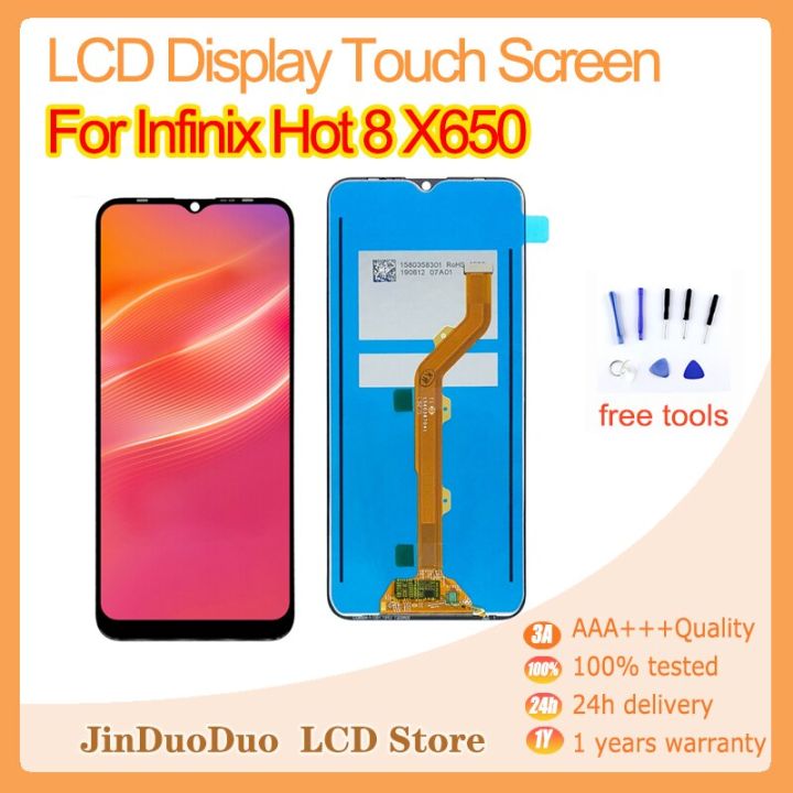Lcds สำหรับ Infinix Hot 8 X650สัมผัสหน้าจอ LCD หน้าจอดิจิตอลแทนการประกอบสำหรับ Infinix Hot 8 Lite X650C X650B X650D