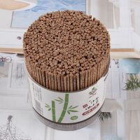 800pcs Disposable Carbonized Bamboo Sticks Household Eco-friendly Single Head Tooth Picks Portable Fruit Toothpicks Bar Market Cables