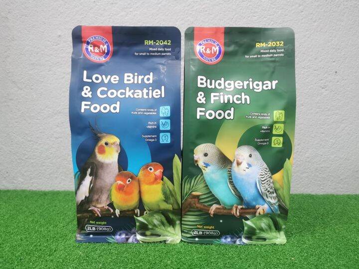 R&M Love Bird & Cockatiel Food 908g / Budgerigar & Finch 908g. Bird