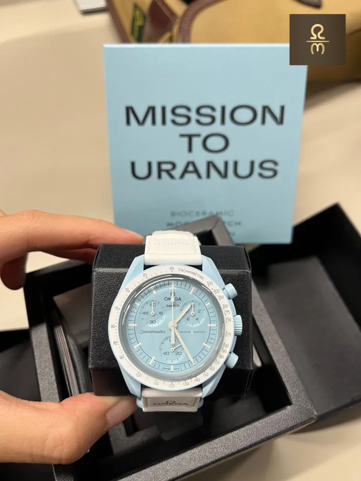 นาฬิกา Omega x swatch รุ่น Mission to Uranus ของแท้ *พิเศษแถมฟิล์มกันรอย  #OmegaxSwatch #Moonswatch