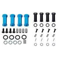 2 Set 12mm Wheel Hex Adapters Long 29mm Extension RC Car Conversion Parts for 1/12 Wltoys 12428 12423, Sky Blue &amp; Black