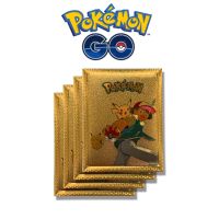 Boutique Boxed Pokemon Gold Foil Card Gold Vmax V Energy Card Charizard Pikachu Rare Series Battle Coach Children Toy Card Gift