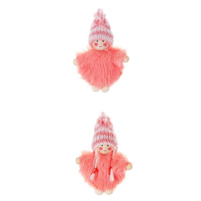 2Pcs Christmas Doll Angel Dolls Xmas Tree Decor Ornaments New Year Gifts Christmas Decorations for Home