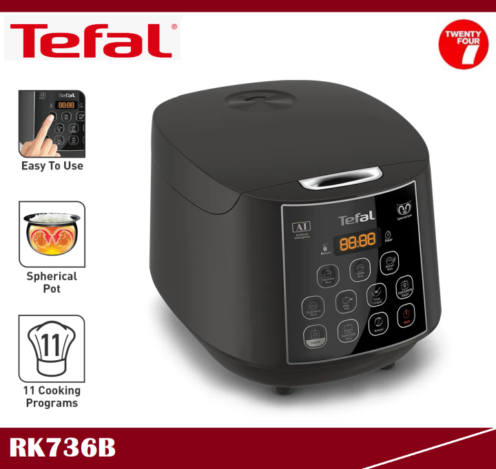 TEFAL Easy Rice Fuzzy Plus Logic Rice Cooker 1.8L RK736B65 (10 Cups