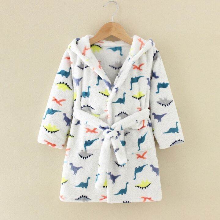 xiaoli-clothing-เสื้อคลุมอาบน้ำมีฮู้ดสำหรับเด็กสำหรับฤดูใบไม้ผลิชุดคลุมชุดนอนเด็กชายผ้าสักหลาดชุดนอนสำหรับเด็กผู้หญิงทารกในฤดูใบไม้ร่วงฤดูหนาวชุดคลุมอาบน้ำเสื้อผ้าเด็ก