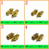 2Pcs/lot SMA To MMCX Male Female Straight Connector SMA Male Female To MMCX Male Female Adapter RF Coax Connector High Quality