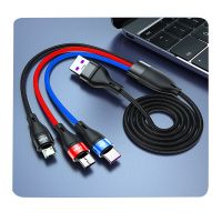 3 in 1 Micro USB Type C Cable For iPhone13 12 11 Samsung Xiaomi Mobile Phone Android Cord Portable Multi Data Wire