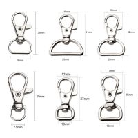 10Pcs/pack Metal Carabiner Clip Swivel Trigger Dog Buckle KeyRing KeyHooks retaining ring DIY Craft Lobster Clasp 6 Sizes