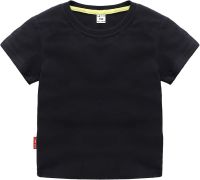 100 Cotton Shirt Boys and Girls Classic Fit Crewneck T Shirt | Organic Cotton Soft Multi Pack Short Sleeve Basic Toddlers and Kids by by Tops (Black, 4-5 Years)