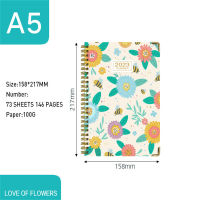 2023 Personal Daily Planner Work Journal Time Management A5 English Notepad Schedule Book
