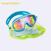 ℡ Swimming Goggles Kids Anti-Fog UV Protection Clear Wide Vision Swim Glasses with Earplug for 6-15 Years Children Waterproof cool