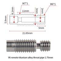 【In-demand】 mjrtup 2/1ชิ้นไทเทเนียมอัลลอยด์ Bi-โลหะ E3D V6คอฮีทเบรค V6ทองเหลืองทองแดงชุบ Hotend Bimetallic สำหรับ Prusa I3 MK3 1.75มม.